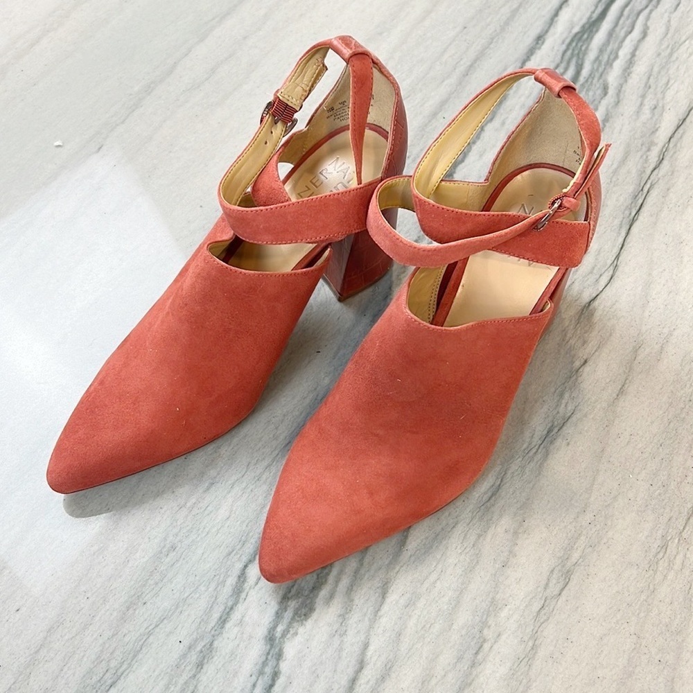 Nwot Naturalizer Women's Holland Pointed Toe Block Heel Desert Clay Size 10 - Picture 2 of 14